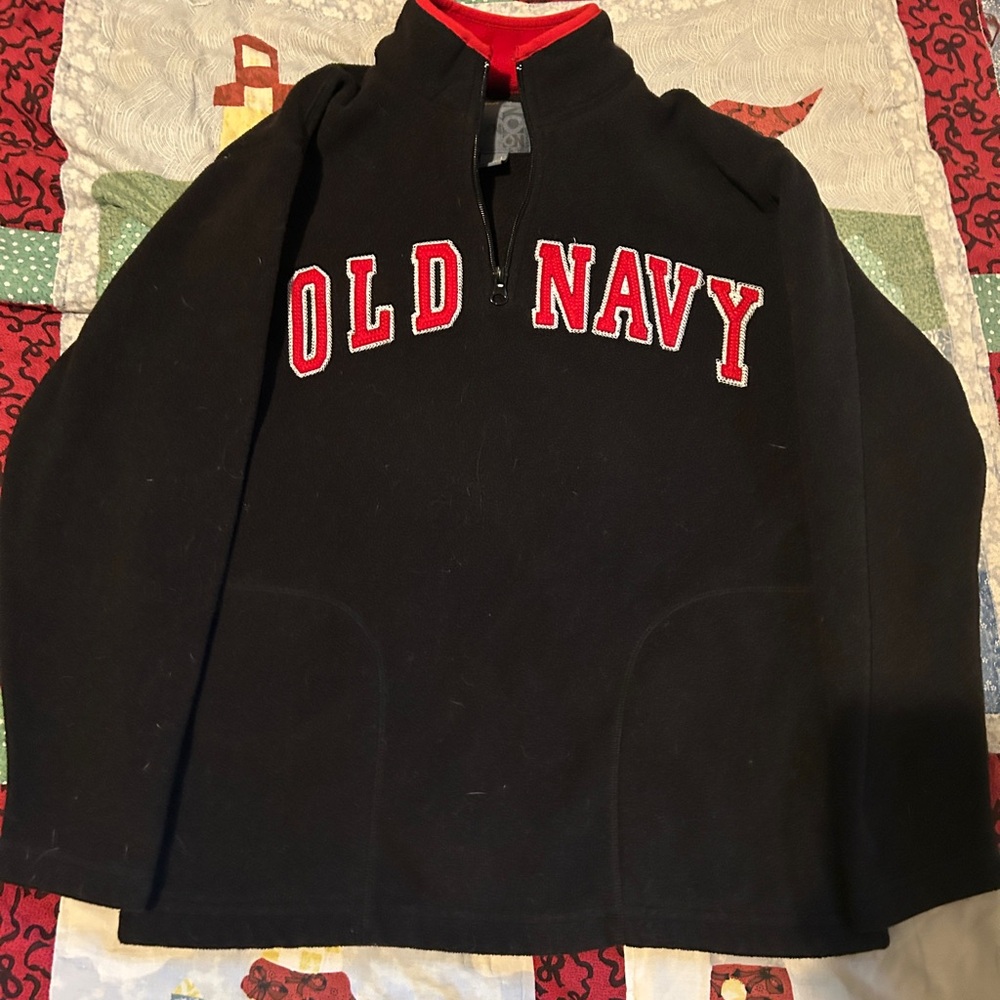 Old Navy Kids Black and Red Pullover Jacket